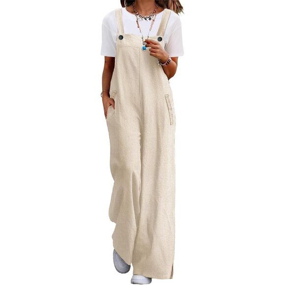 Women´s Pants Wide Leg Jumpsuits with Pockets - Hemp